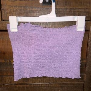 Lavender ruffled tube top